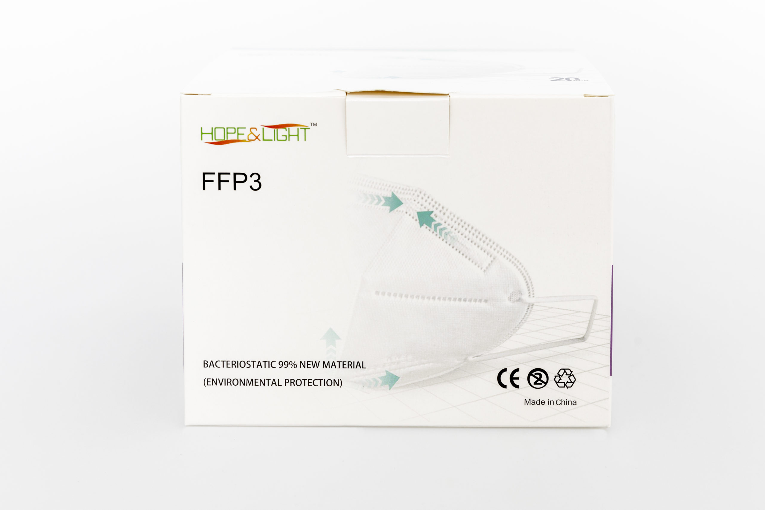 immagine packaging laterale mascherina protettiva FFP3