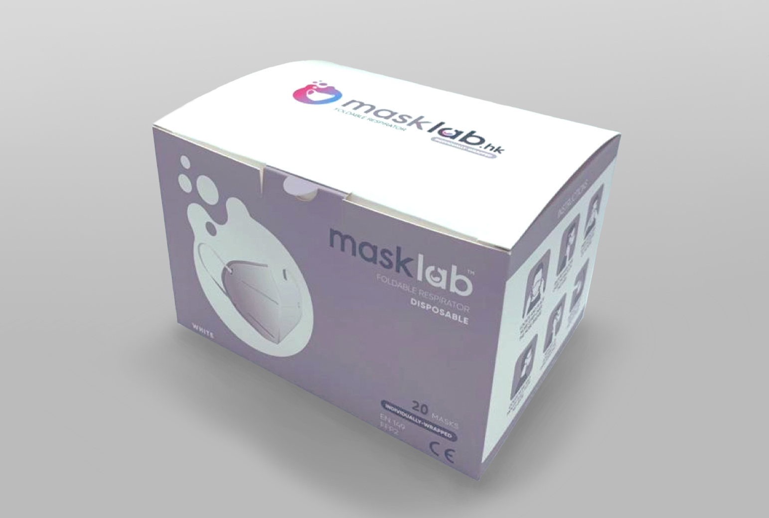 immagine scatola da 20 mascherine FFP2 Mask Lab