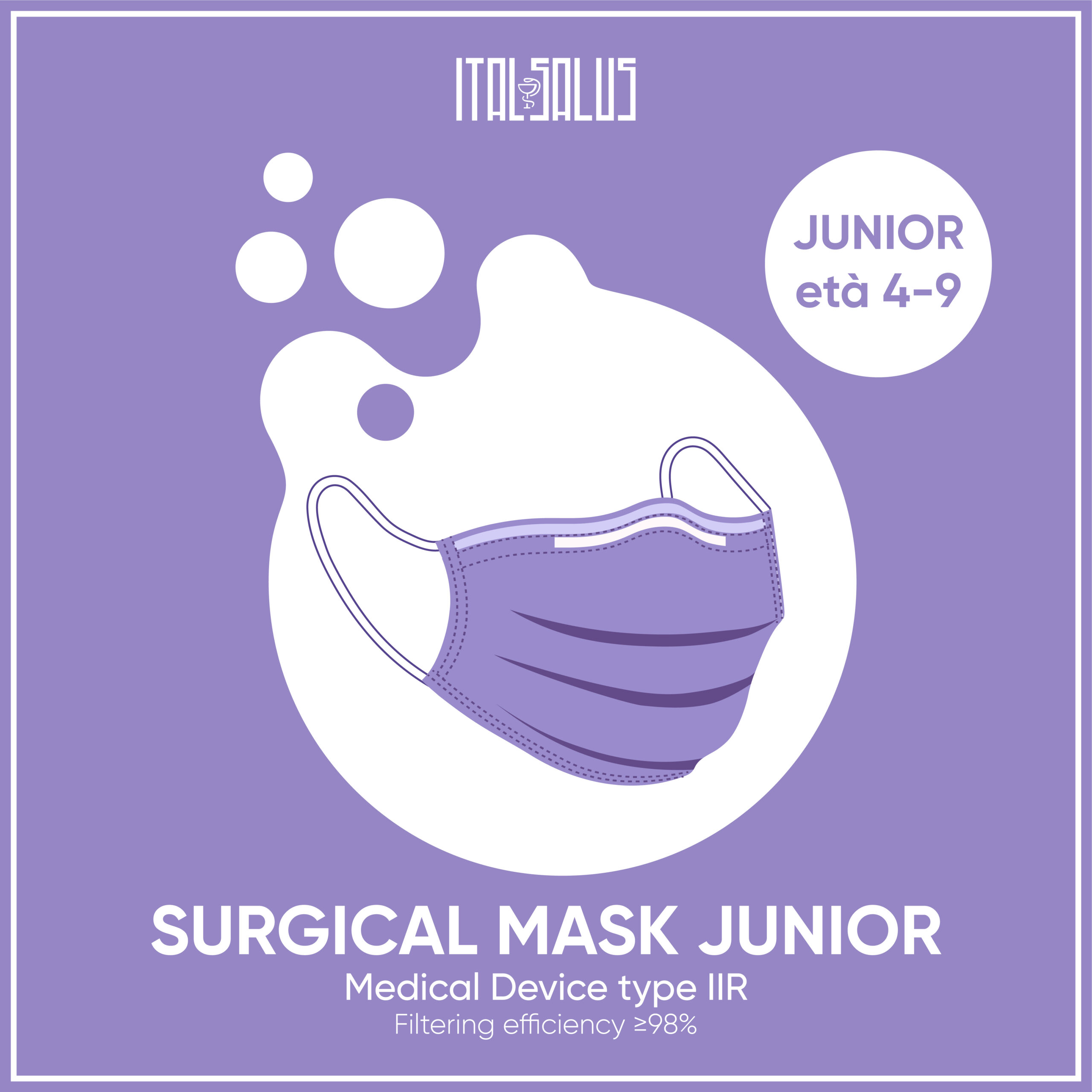 surgical mask kids purple draw